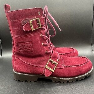 Ralph Lauren Polo boot Ranger Hi II Burgundy Sz 6.5